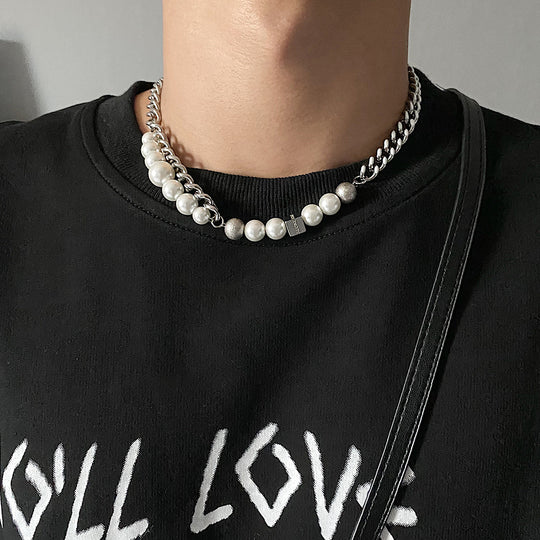 Cuban Pearl Necklace Double Layered