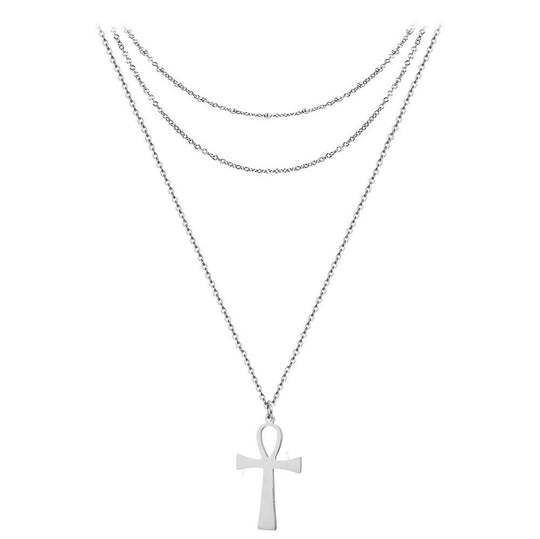Stainless steel layered necklace