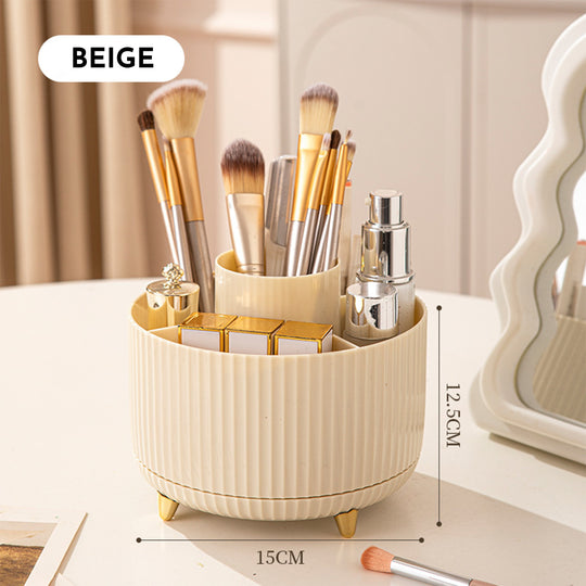 360 Rotating Makeup Brush Holder &amp; Organizer  Countertop Storage For Cosmetics &amp; Skincare 8 Colors