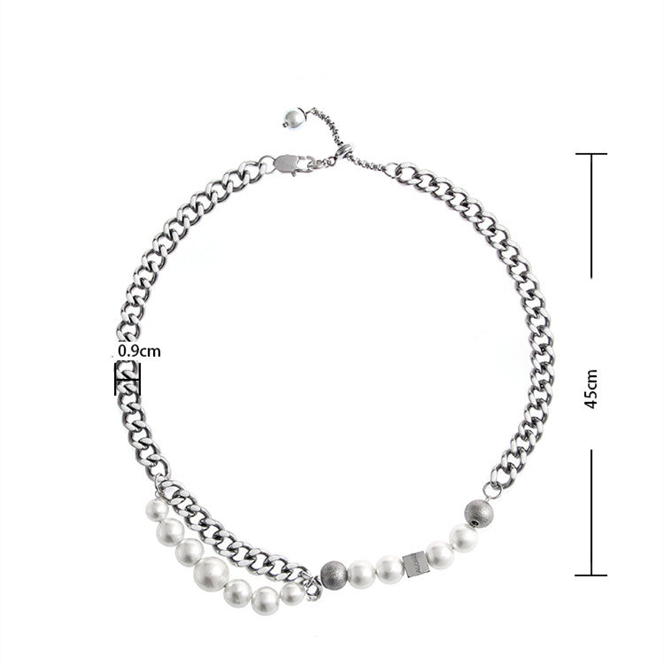 Cuban Pearl Necklace Double Layered
