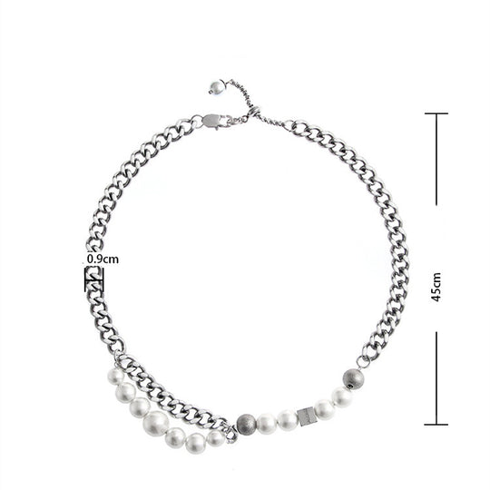 Cuban Pearl Necklace Double Layered