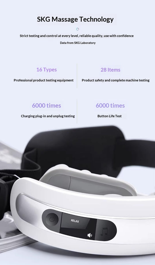 Smart Massage Device Acupoint Music Heat Therapy Fatigue-Relief Eye Mask