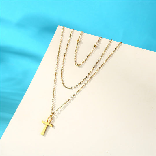 Stainless steel layered necklace