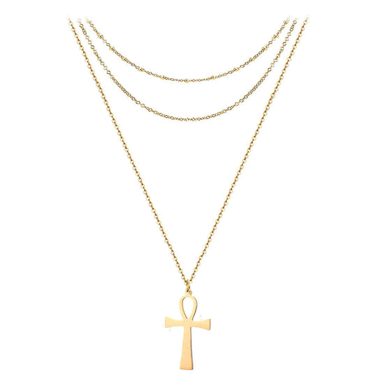 Stainless steel layered necklace