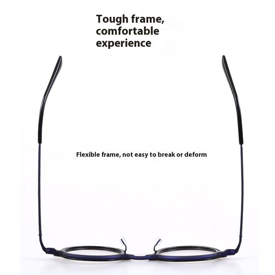 Pure Titanium Fashion Retro Trend Anti-blue Light Glasses