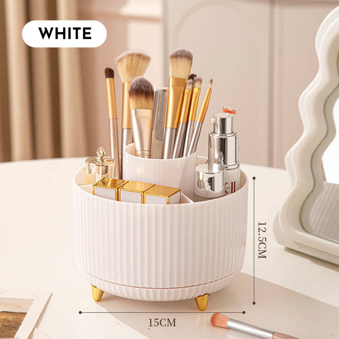 360 Rotating Makeup Brush Holder &amp; Organizer  Countertop Storage For Cosmetics &amp; Skincare 8 Colors