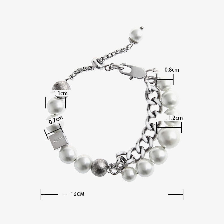 Cuban Pearl Necklace Double Layered