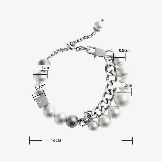 Cuban Pearl Necklace Double Layered